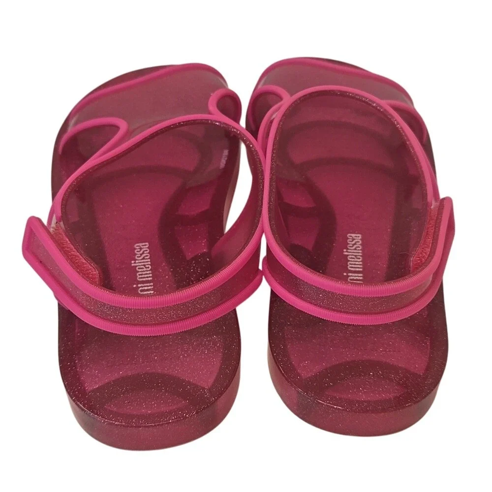 Mini Melissa Grendene Girl's‎ Ankle-Strap Flat Sandal Pink Jelly - Size 4